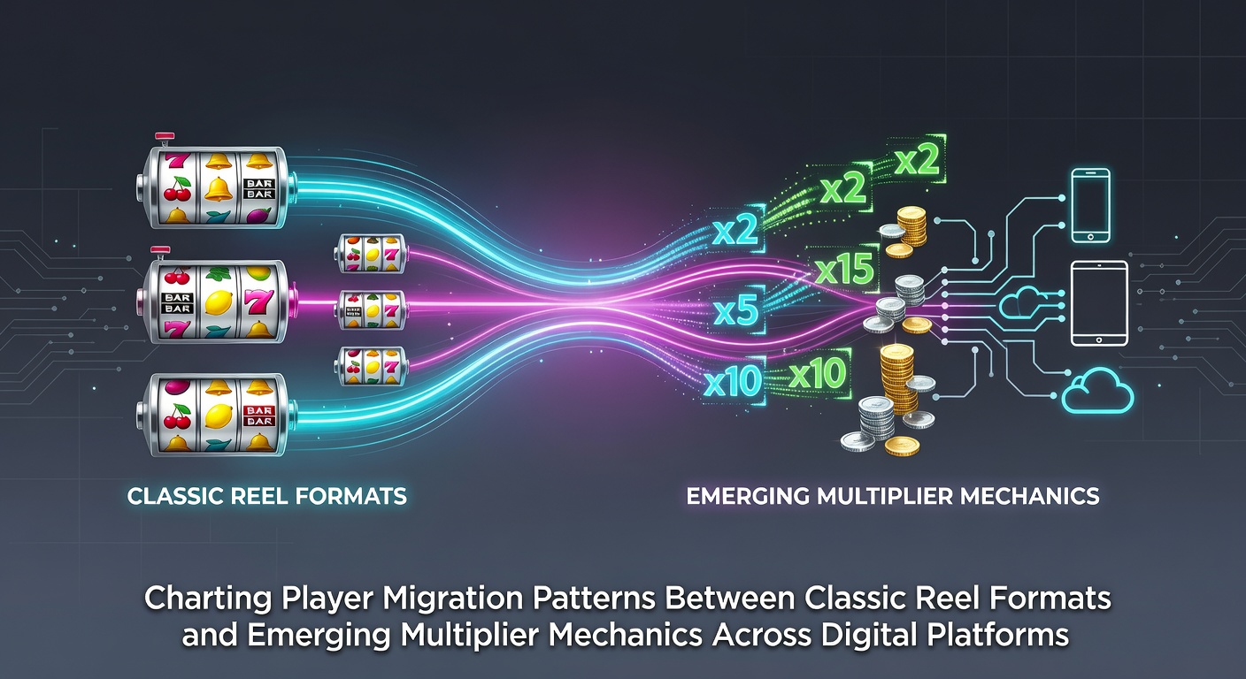 Darstellung der Migration von Spielern zwischen traditionellen Walzen-Slots und modernen Multiplier-Mechaniken auf mobilen Geräten
