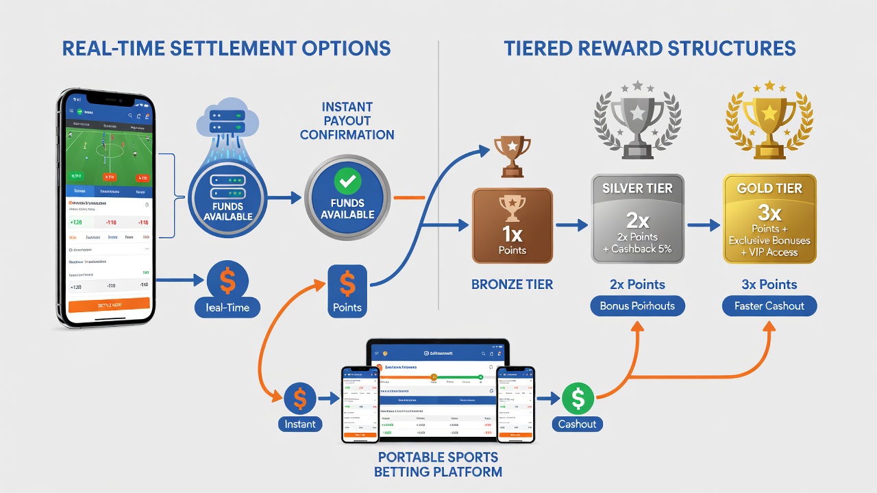 Analyse der Integration von Echtzeit-Settlement und gestaffelten Belohnungen in Sportwetten-Apps