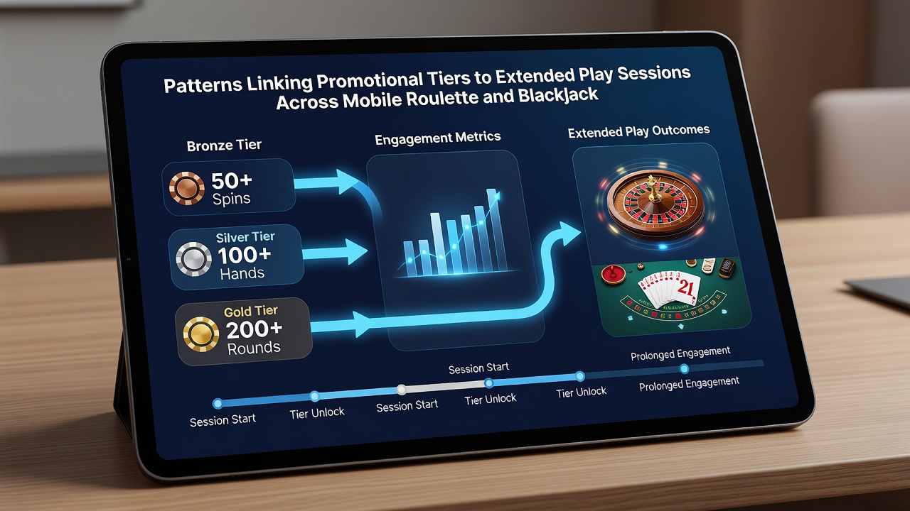 Visualisierung von Spielverhaltensmustern mit gestaffelten Werbe-Tiers in mobilen Casino-Apps